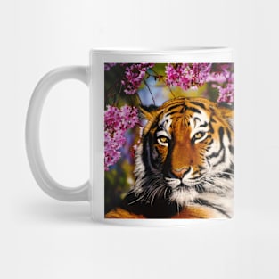 Tiger Resting under Cherry Tree Mug